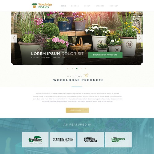 Garden Flower Pot website with an English Heritage feel