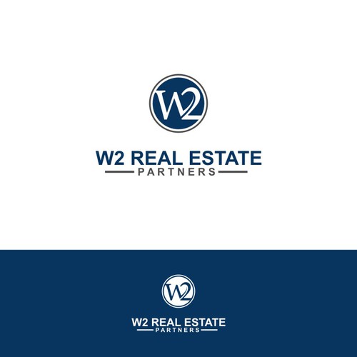 Create a logo capturing luxury and prestige for W2 Real Estate Partners.