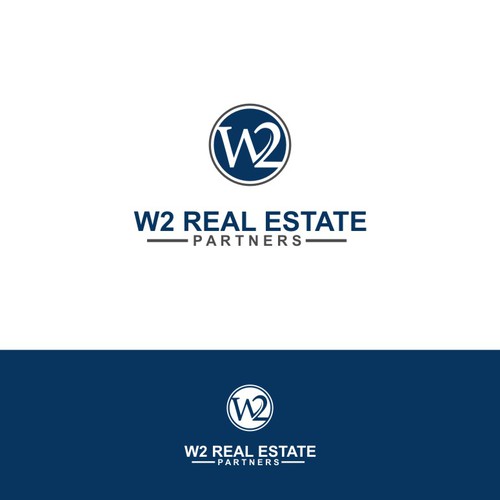 Create a logo capturing luxury and prestige for W2 Real Estate Partners.