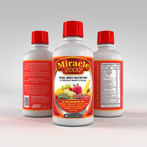 Miracle 2000 Label Design Refreshment