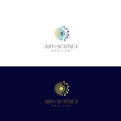 Art and science duality logo for spa services and education