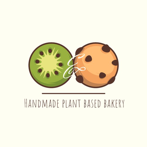 Logo concept for Kiwi and the cookie vegan bakery