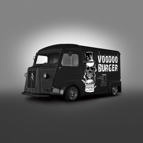 Brochure and car wrap for food truck.