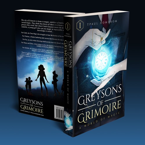 Cover Illustration for Greysons of Grimoire. A world of Magic by TPaul Homdrom. 
