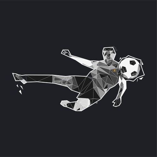 Footballer bicycle kick