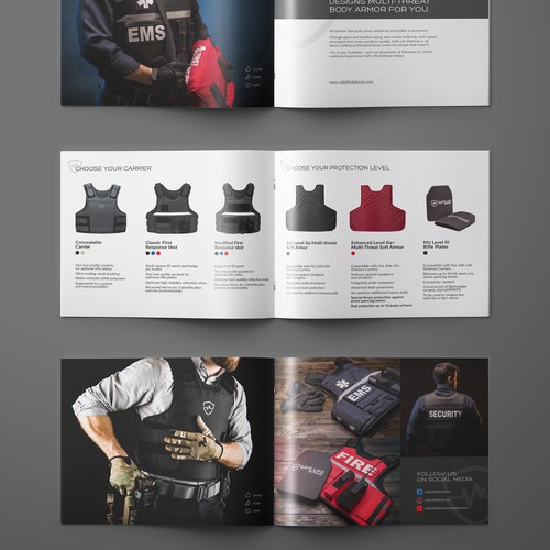 Booklet for body armour company.