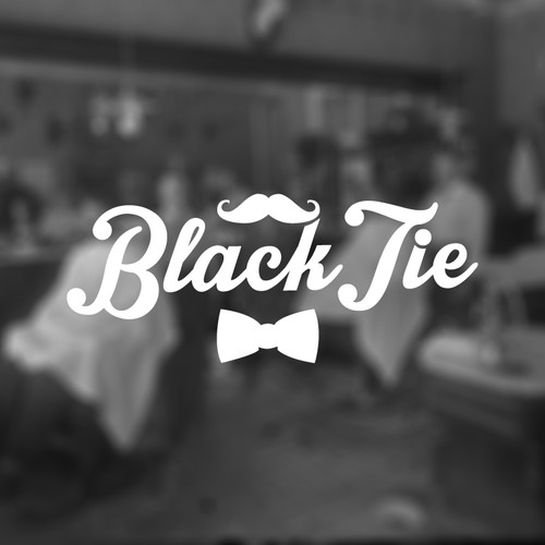 Create a logo for luxury men's grooming brand "Black Tie"