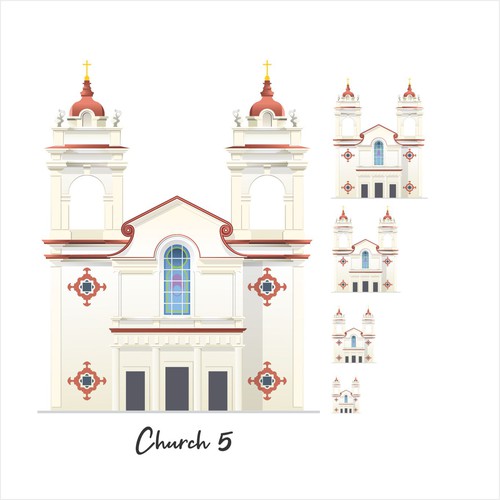 Church Silhouette Illustrations