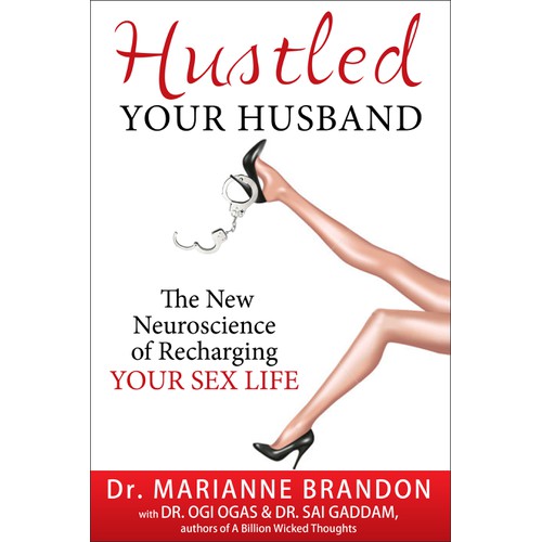 Create a fun and flirty book cover for the new science book HUSTLING YOUR HUSBAND