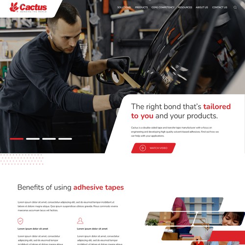 Cactus Tape website design