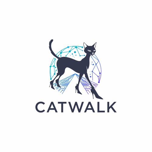 cat walk logo design