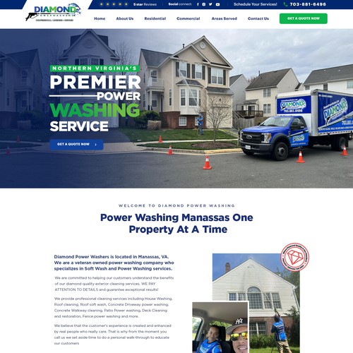 Exterior cleaning company website