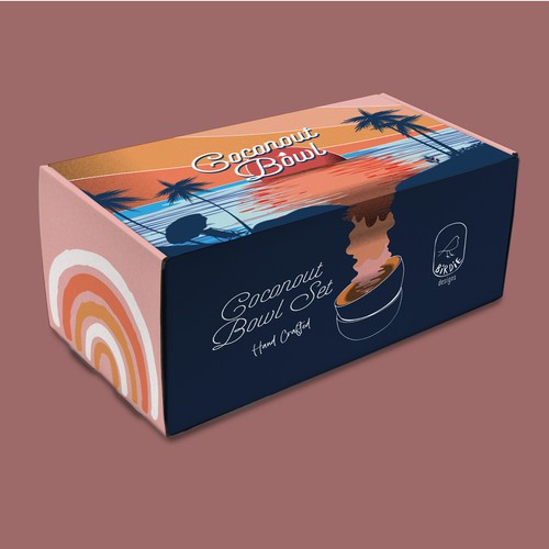 Coconut bowl packaging