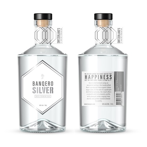 Silver Rum Label Design