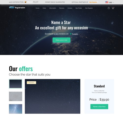 Star Registration Redesign Landingpage