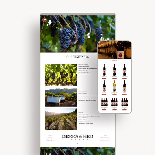 Winery Website built on Squarespace