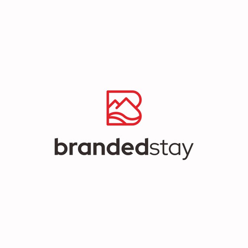 Refreshing logo for vacation rental branding agency: BrandedStay