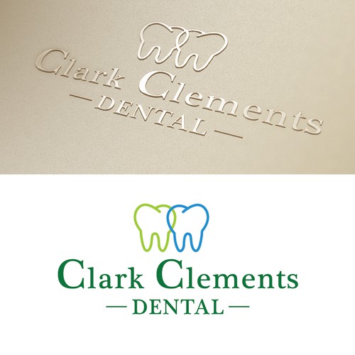 Clark Clements Dental Logo Design