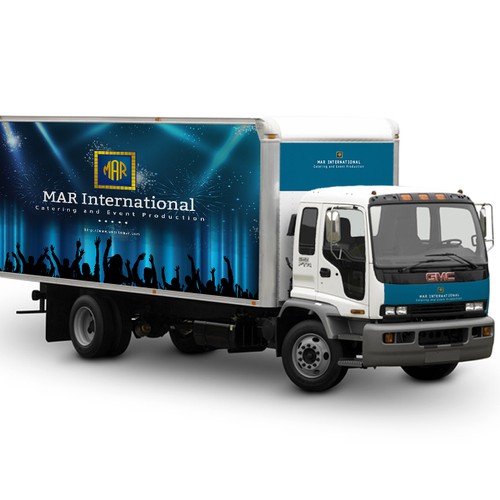 Create an attractive, elegant, vanguard look for the truck of an event company!