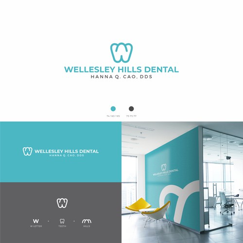 Logo concept for dental clinic in Wellesley Hills