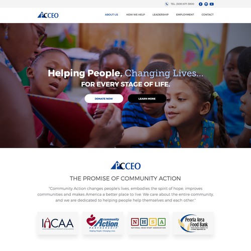 Website for non-profit organization