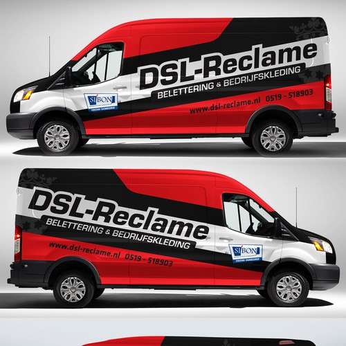 Ford transit wrap for DSL-Reclame