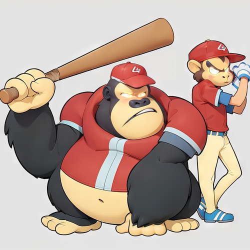 Gorilla Monkey Baseball Team