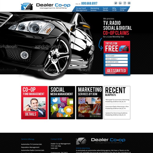 Landing Page For Dealer Co-op Management