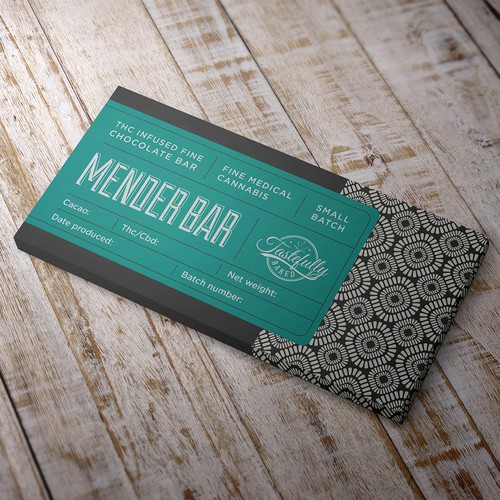 Packaging for a cannabis infused chocolate bar
