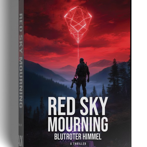 Book cover design for Red Sky Mourning novel.