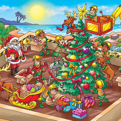 Christmas card illustration