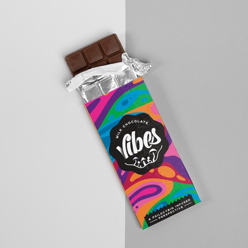 Bold packaging design for chocolate