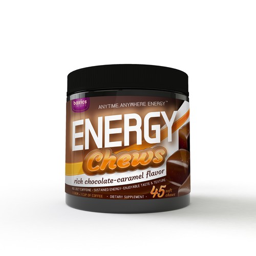 label for chocolate energy chews