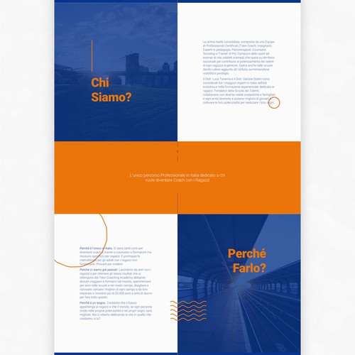 Landing Page Concept for Scuola dei Talenti