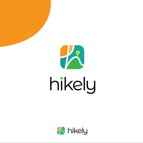 Logo for a hiking-route app