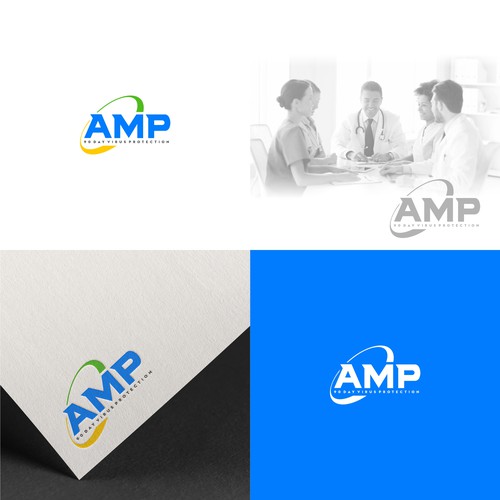Elegant logo for AMP
