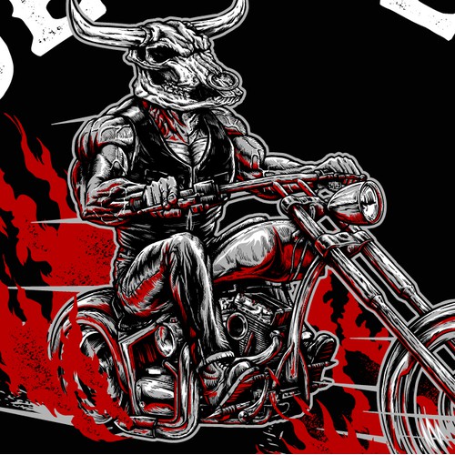 T-shirt design for Rogue Biker Team