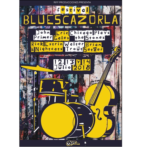 Bluesfestival Cartel vintage style