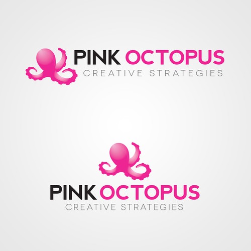 Pink Octopus Logo Design