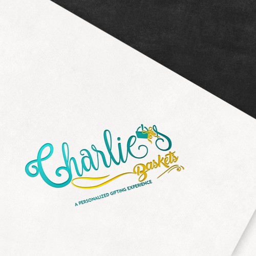 Create a sleek feminine logo design for Charlie's Baskets