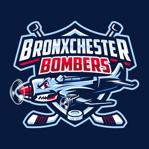 HOCKEY LOGO BRONXCHESTER BOMBERS LOGO