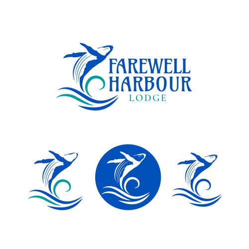 Bold logo for farewell harbour lodge