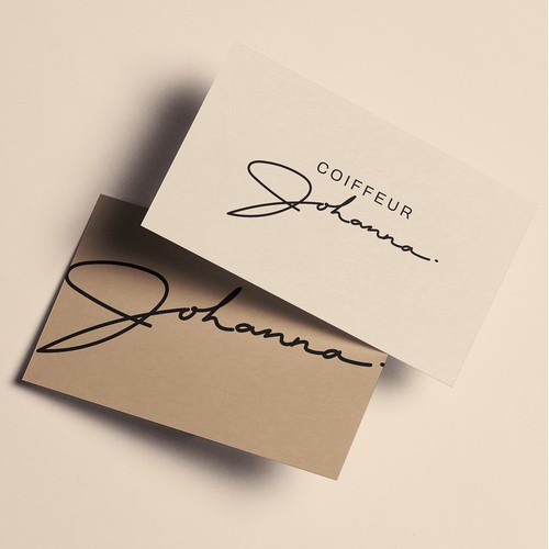 Signature style logo with a custom handwritten typography for a hairstylist