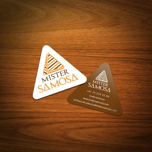 Logo and Triangle shaped business card