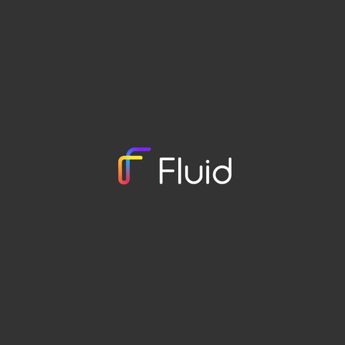 Fluid logo app design