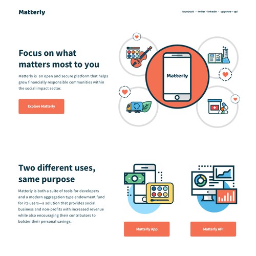 Matterly Landing Page