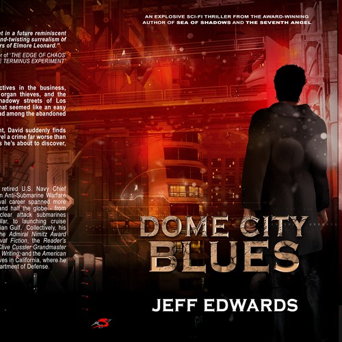 Create a kick-ass cover for an action-packed science fiction/cyberpunk detective novel