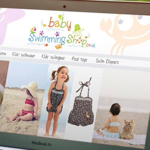 Logo concept for  kids swimwear