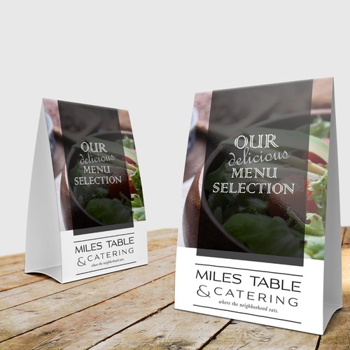 Restaurant Table Tent Card