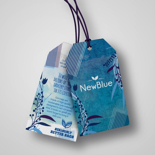 Hang Tag Proposal design for NewBlue's Eco Bag